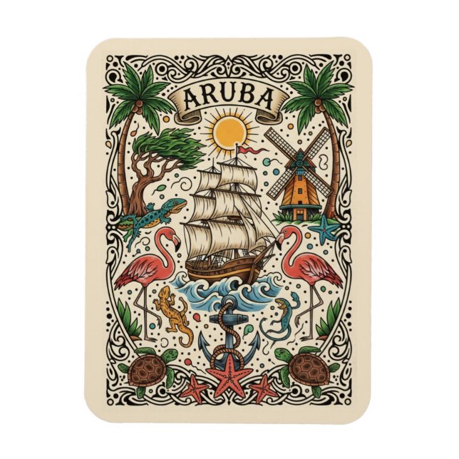 Aruba Resor Magnet (Vertikal)