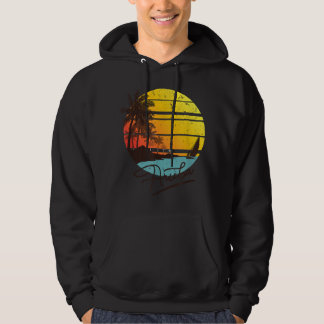 Aruba Retro Tropical Beach (tropisk persika) Hoodie