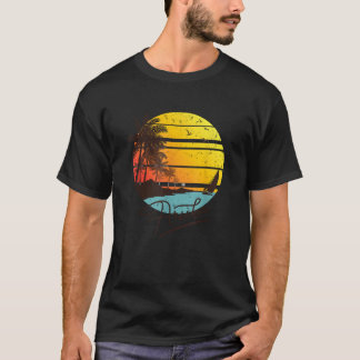 Aruba Retro Tropical Beach (tropisk persika) T Shirt