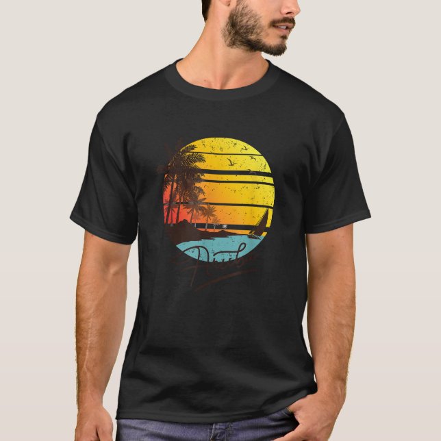 Aruba Retro Tropical Beach (tropisk persika) T Shirt (Framsida)