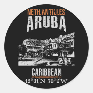 Aruba Runt Klistermärke