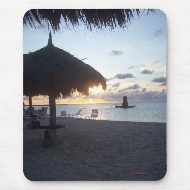 Aruba solnedgång, 2006 musmatta (Framsidan)