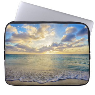 Aruba solnedgång över det röra havet laptop fodral