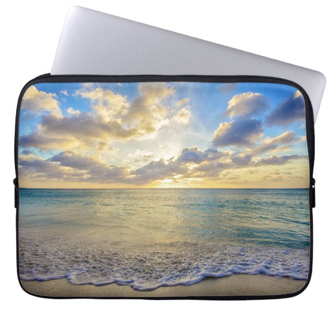 Aruba solnedgång över det röra havet laptop fodral (Framsidan)