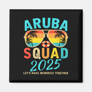 Aruba Squad 2025 Semester Vänner Familj Matchande  Magnet