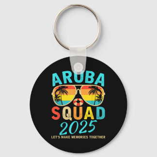 Aruba Squad 2025 Semester Vänner Familj Matchande  Nyckelring