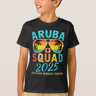 Aruba Squad 2025 Semester Vänner Familj Matchande  T Shirt