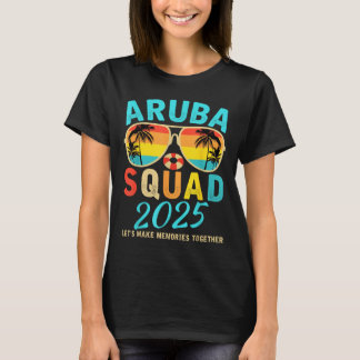 Aruba Squad 2025 Semester Vänner Familj Matchande  T Shirt