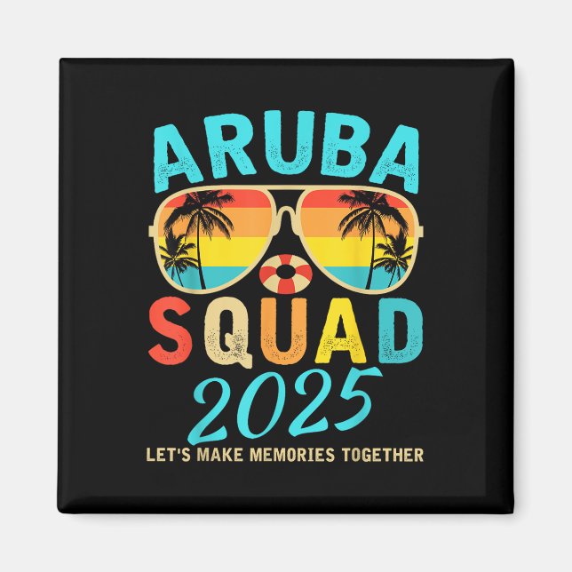 Aruba Squad 2025 Vacation Friends Family Matching  Magnet (Framsidan)