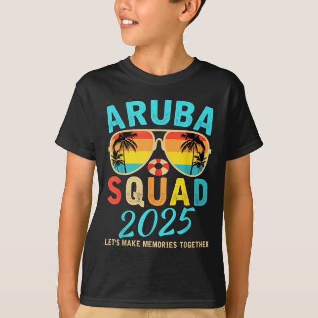 Aruba Squad 2025 Vacation Friends Family Matching  T Shirt (Framsida)