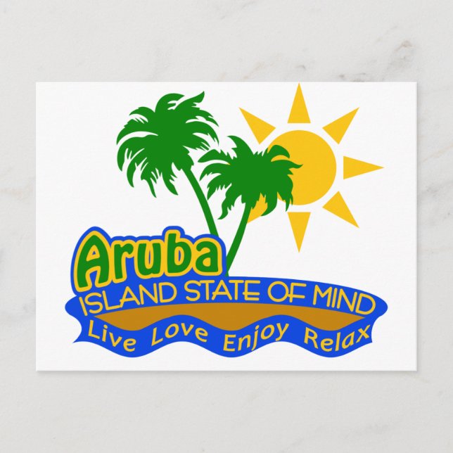 Aruba State of Mind-vykort Vykort (Framsida)