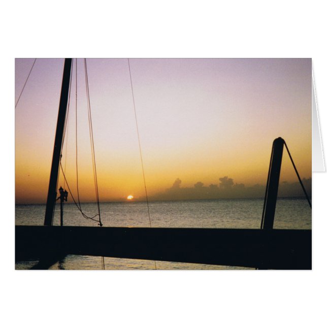 Aruba Sunset Hälsningskort (Framsidan Horizontal)