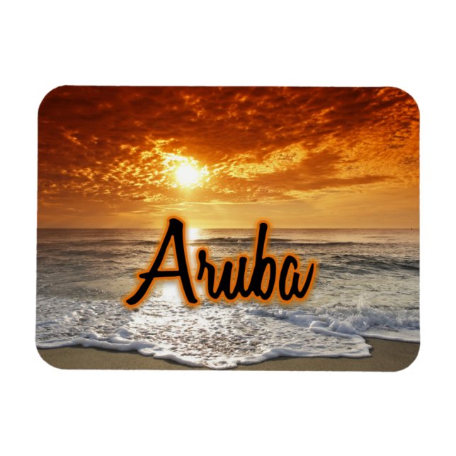 Aruba sunset magnet (Horisontell)
