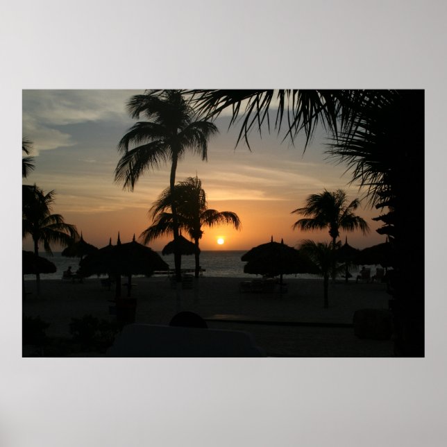 Aruba Sunset Poster (Framsidan)