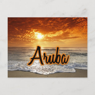 Aruba sunset vykort