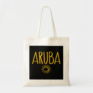Aruba Teckning i Sol Amber Print Tygkasse
