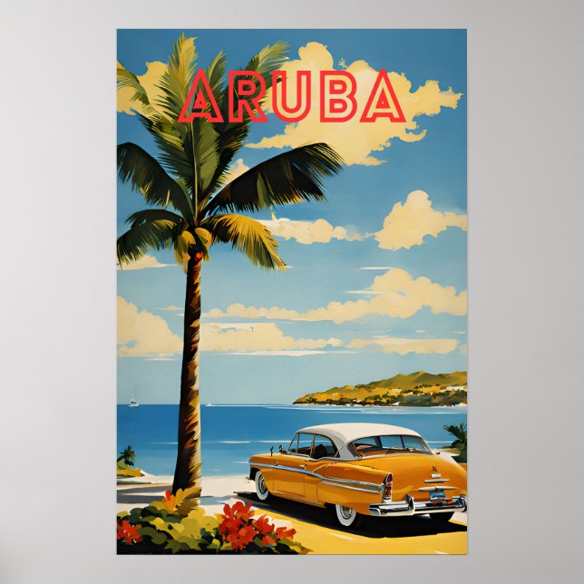 Aruba Travel Poster (Framsidan)