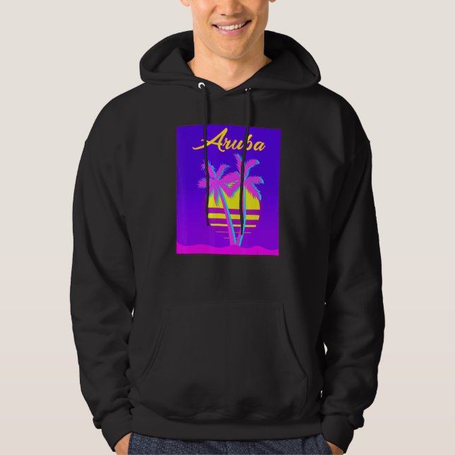 Aruba Travel Summer Vacation Beach Hoodie (Framsida)