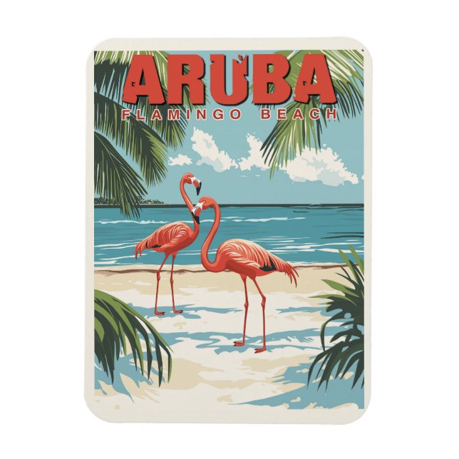 Aruba - Tropical Paradise Travel Magnet (Vertikal)