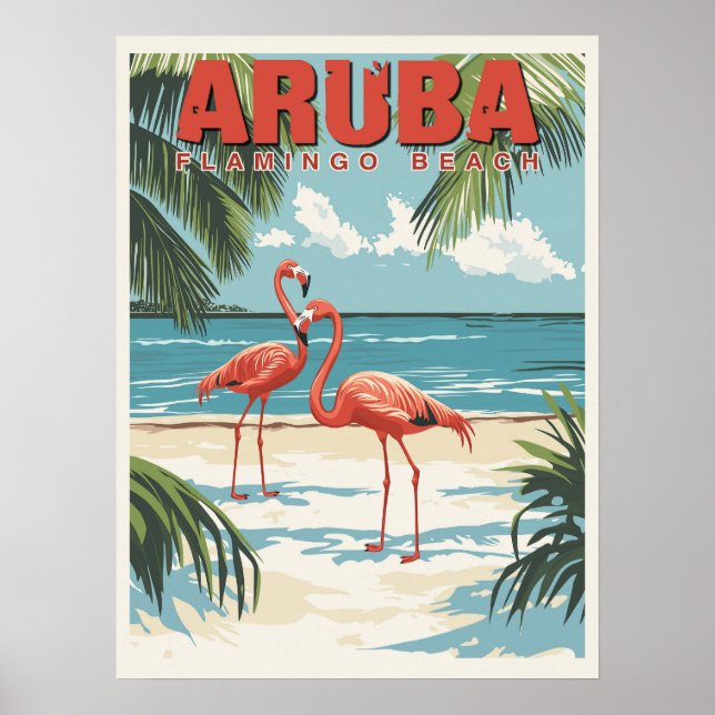 Aruba - Tropical Paradise Travel Poster (Framsidan)