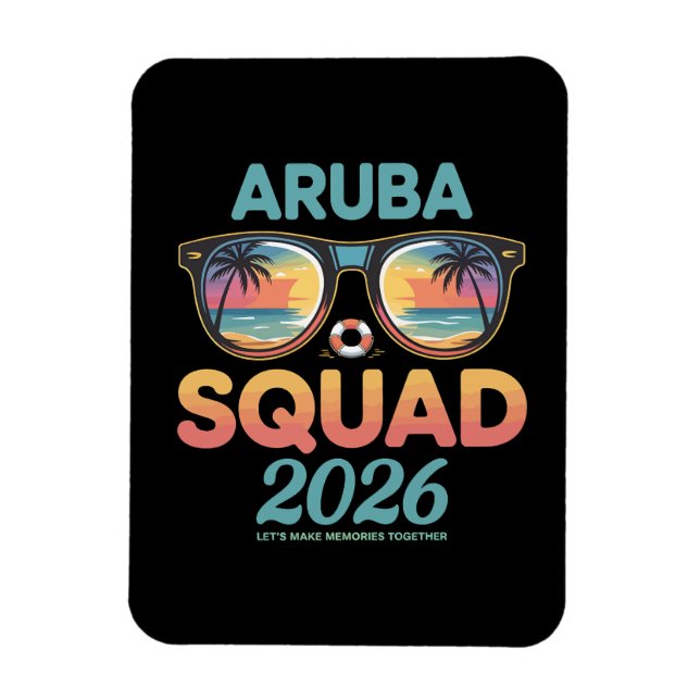 Aruba Trupp 2026 Retro Magnet (Vertikal)