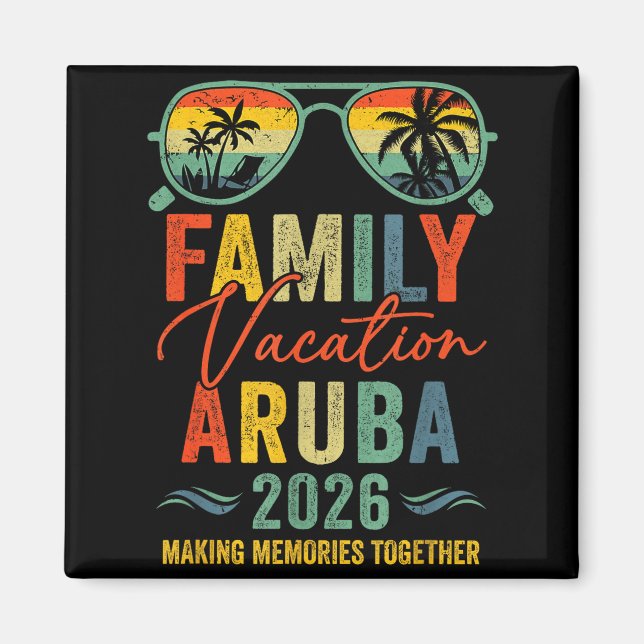 Aruba Vacation 2026 Matching Family Group Summer  Magnet (Framsidan)