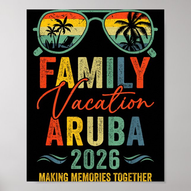 Aruba Vacation 2026 Matching Family Group Summer  Poster (Framsidan)