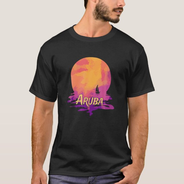 Aruba Vacation - Karibiska familjen Resa Souvenir T Shirt (Framsida)