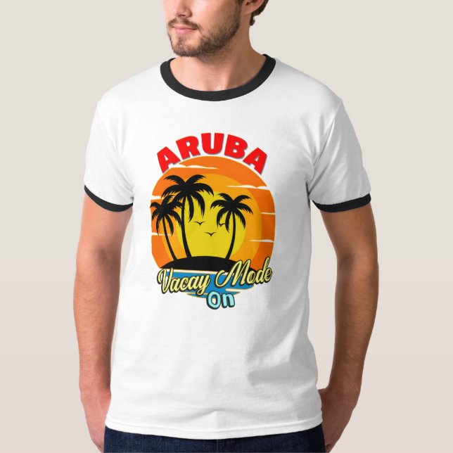 Aruba Vacay Mode på familjergruppsmatchande resor  T Shirt (Framsida)