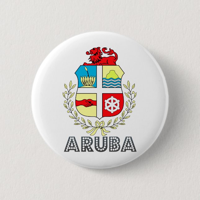 Aruba vapensköld knapp (Framsida)