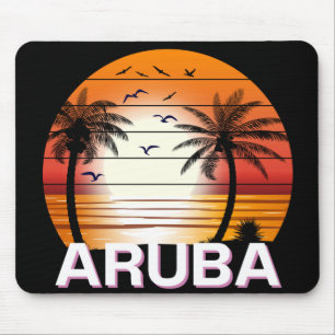 Aruba Vintage Handflatan Träd Sommarbuss Musmatta
