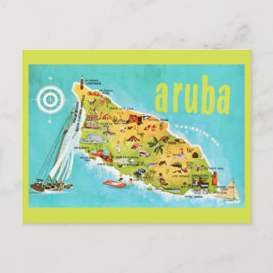 Aruba Vintage Ökartor Postkort Vykort