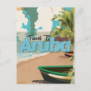 Aruba Vintage resor Poster. Vykort