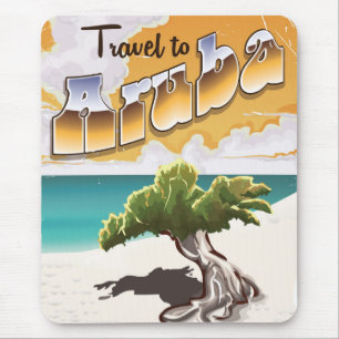 Aruba Vintage strand reseskylt Musmatta
