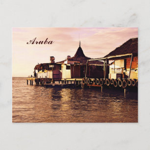 Aruba, vykort för morgonpier i tidigt