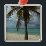 Aruban Beach I Vacker natur Scene Julgransprydnad Metall<br><div class="desc">Ibland vill man bara komma till något varmt och tropiskt, och det här bild sammanfattar erfarenheten. Den tropiska scenen visar den vita sandstranden i Aruba med kokokosnöt handflatan träd. Kolla in vår butik om du vill ha fler lugnande strandfoton. Det här bild är också tapet som "Aruban Beach I" i...</div>