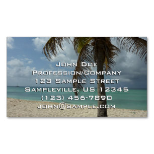 Aruban Beach I Vacker natur Scene Magnetiska Visitkort