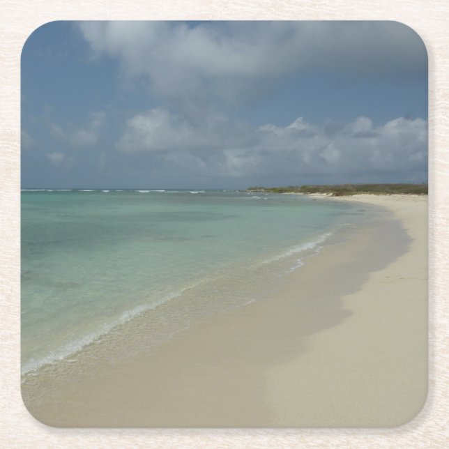Aruban Beach II Vacker naturvård Underlägg Papper Kvadrat (Framsidan)