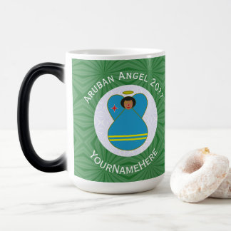 Arubansk flaggängel julpersonifierad magisk mugg