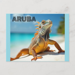 Arubas fantastiska ödlor helg vykort