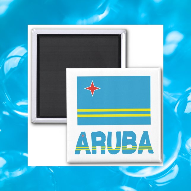 Arubas flagga och Aruba Magnet (Skapare uppladdad)