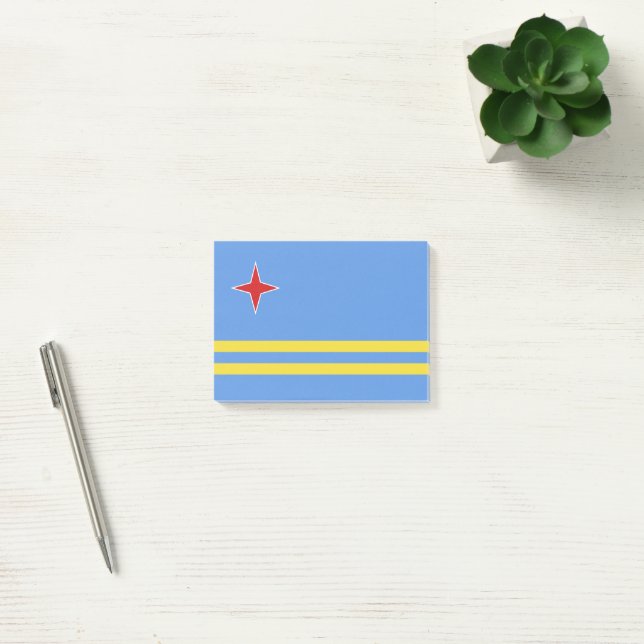 Arubas flagga post-it block (Kontor)