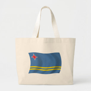Arubas flagga shoppingväska jumbo tygkasse