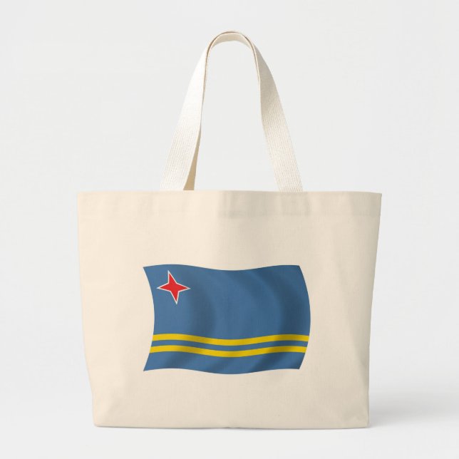 Arubas flagga shoppingväska jumbo tygkasse (Framsidan)
