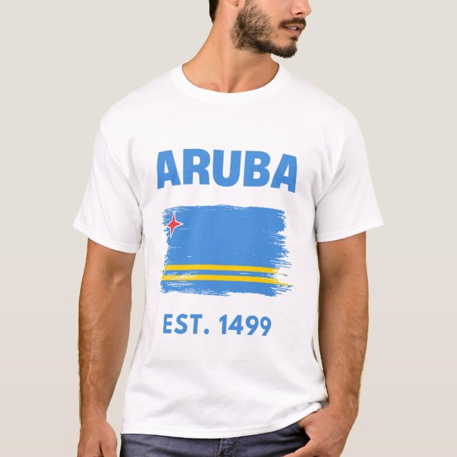 Arubas flagga t shirt (Framsida)