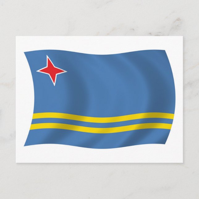Arubas flagga vykort (Framsida)
