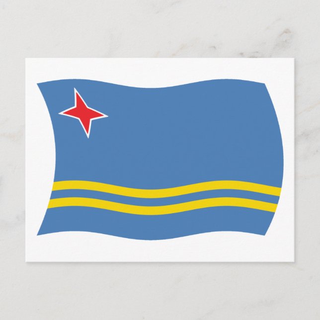 Arubas flagga vykort (Framsida)