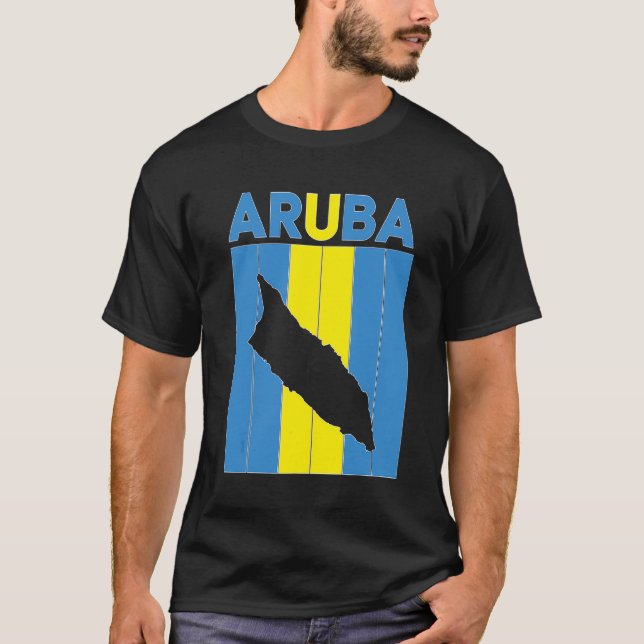 Arubas landsgränser t shirt (Framsida)