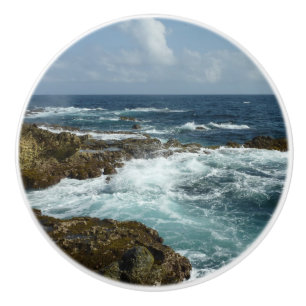 Arubas Rocky Kusten och Blue Ocean Knopp