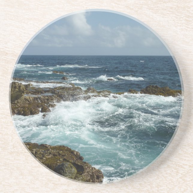 Arubas Rocky Kusten och Blue Ocean Underlägg (Framsidan)